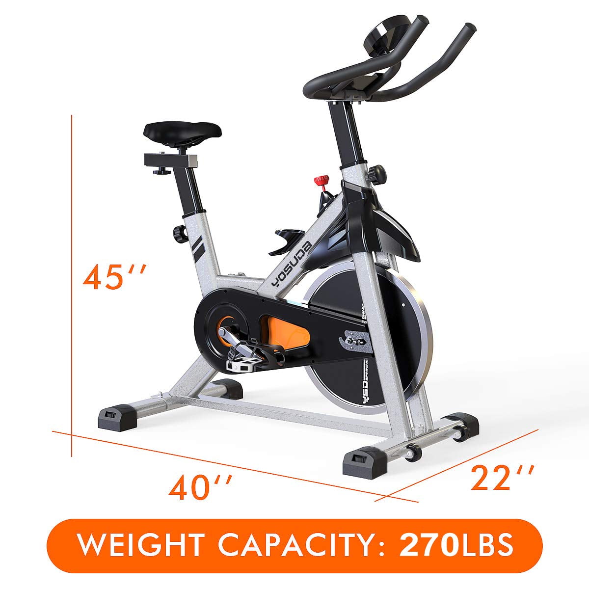 Gray TRYA Spin Bike Belt Drive Indoor Cycling Bike Stationary with Ipad Mount 35 LBS Flywheel Workout Bike for Home Cardio Gym with LCD Monitor /& Comfortable Seat Cushion