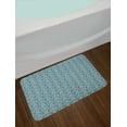 thumbnail image 2 of Damask Bath Mat, Vibrant Colored Floral Arrangement Eastern Art Style Foliage Antique Design, Non-Slip Plush Mat Bathroom Kitchen Laundry Room Decor, 29.5 X 17.5 Inches, Night Blue Cream, Ambesonne, 2 of 2