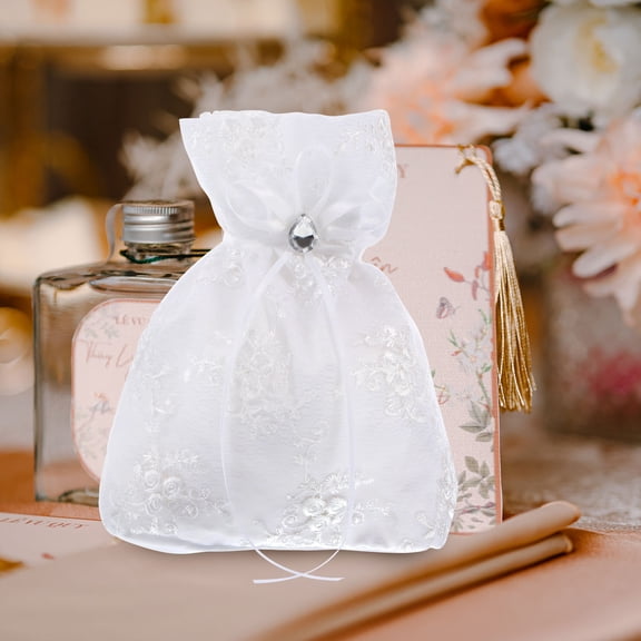 HONMEET Clutch Purses Women Wedding Bride Handbag White 1Pack for Weddings