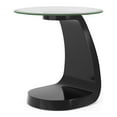 thumbnail image 3 of Furniture of America Maore Glass Top End Table, Black, 3 of 6