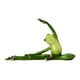thumbnail image 1 of Figuras divertidas de rana de yoga, regalo novedoso, adornos decorativos hechos a mano, resina verde Prensa de piernas, 1 of 8
