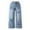 Blue with Star, variant on Oyyn Girls Baggy Wide Leg Jean Straight Leg High Elastic Waisted Denim Pants Fashionable Y2K Boyfriend Skater Streetwear,Size7-14