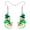White, variant on St. Patrick's Day Acrylic Leprechaun Hat Cute Cat Earrings Pets Dangle Jewelry for Women Charm Gifts