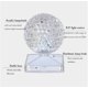 thumbnail image 3 of Lámpara de mesa de bola de cristal, luz de noche LED con cargador USB para dormitorio, sala de estar, sala de café, habitación de bebé, 90*120 mm, verde brillar Electrónica, 3 of 5