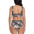 thumbnail image 3 of Daiia Vintage Floral Women's Bikini Set Two Piece Swimsuit High Waisted Bikini Adjustable Straps Bikini Perfect for Beach, Pool, and Summer Vacation-Small, 3 of 9