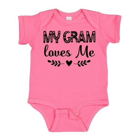 

Inktastic My Gram Loves Me Scandinavian Gift Baby Girl Bodysuit