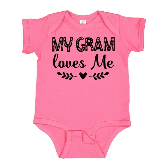 Inktastic My Gram Loves Me Scandinavian Girls Baby Bodysuit