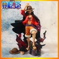 thumbnail image 2 of Yonko-figura de One Piece Luffy de 25cm, 4 emperadores, figuras de Anime Gk, 2 cabezas, figuras de acción de Pvc, estatua, modelo coleccionable, juguetes, regalo, 2 of 3
