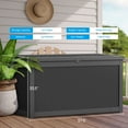 thumbnail image 4 of 260 Gallon Rattan Heavy-Duty Resin Storage Box | Lockable Waterproof Deck Chest for Home, Garden & Outdoor Furniture Protection - Black, 4 of 9