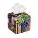 thumbnail image 1 of Balery Bottle Glass Red Wine Porta Pañuelos de Cuero con Estampado – Funda Moderna Cuadrada para Caja de Pañuelos, Dispensador 5x5x5'', 1 of 7