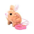 thumbnail image 1 of Electric Plush Rabbit Stuffed Bunny Interactive Soft Mumble Toy Walking Toy Educational Bunny, 1 of 8