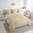 thumbnail image 3 of Homewish Cute Rustic Flower 7-Piece Twin Bedding Sets,Country Botanical Bedding Comforter Set,Yellow Gray Sheet Sets For Girls Kids,Breathable Home Decor Reversible, 3 of 8