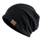 thumbnail image 1 of Gorro de punto holgado informal de primavera y otoño con etiqueta de cuero FS, gorro Baotou con forro polar para exteriores para hombres y mujeres, 1 of 6