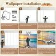 thumbnail image 5 of Wallpaper Beach Sea Nature Landscape Waves Sunset Sky Ocean Photorealistic Peel and Stick Wall Murals 100"H x 144"W Removable PVC Wall Paper Self-Adhesive Wall Decor for Bedroom Living Room, 5 of 7