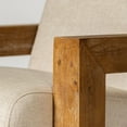 thumbnail image 7 of Sovereign II Cream Fabric Seat and Brown Wooden Frame Accent Chair, 7 of 7