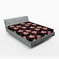 thumbnail image 2 of Ambesonne Blooming Roses Fitted Sheet, Vintage Scene Floral, King Size, Dried Rose and Pale Pink, 2 of 5