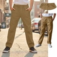 thumbnail image 3 of Kids Boys Uniform Pants Skinny Pants Kids Dress Pants With Pockets Straight Pants Brown Pants Back To School Clothes Kids Preppy Clothes For Boys 8-9 Years, 3 of 5