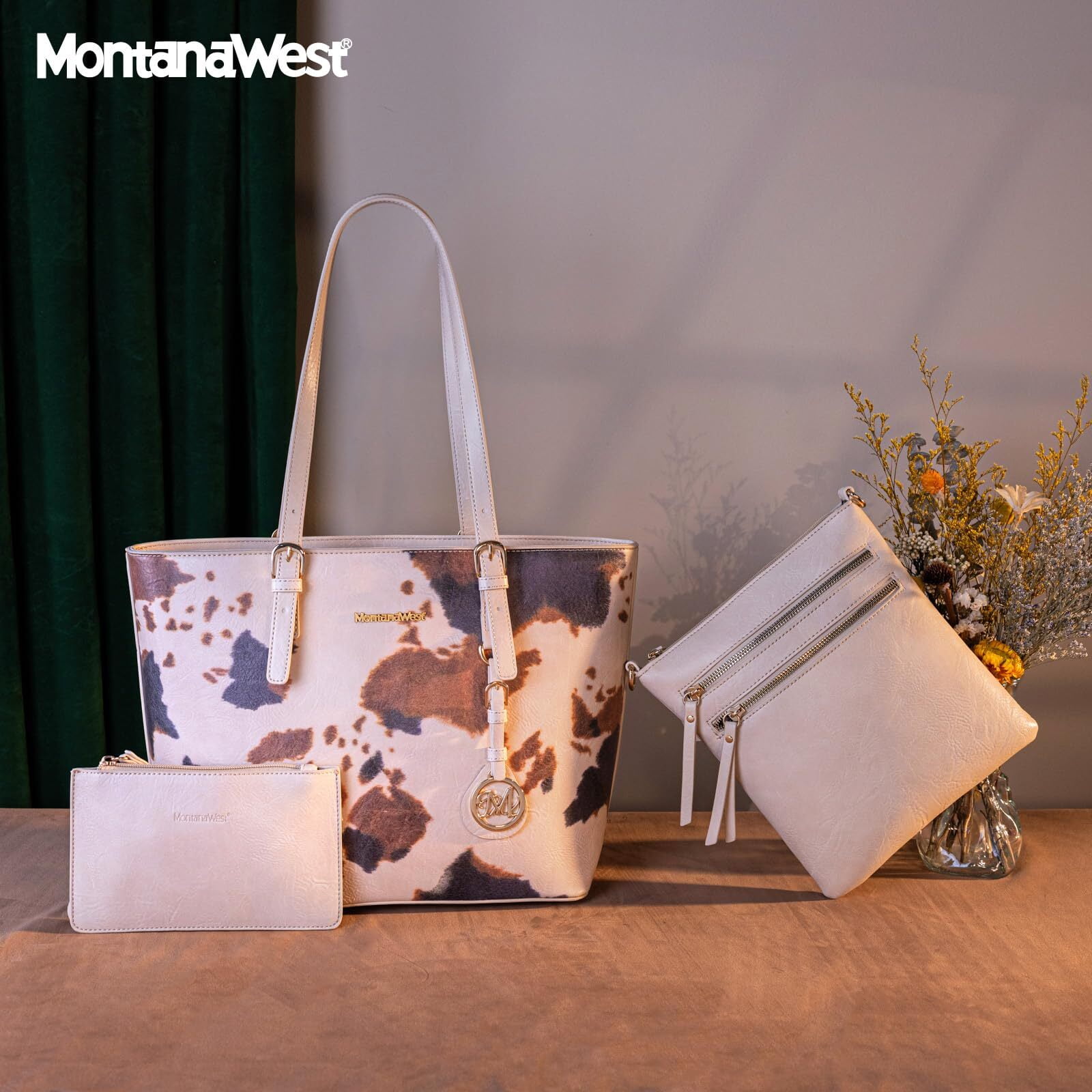 Montana West Purses for Women Tote Bag 3Pcs Set Leopard Print Satchel Handbags