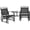 Black, variant on Resenkos Outdoor Glider Set with Coffee Table, Patio 2-Person Swing with Breathable Sling, Perfect for Backyard Relaxation,Black
