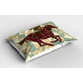 thumbnail image 2 of Ambesonne Mosaic Pillow Sham 2 Pack, Stable Jockey Silhouette, 36"x20", Purple Pale Brown Teal, 2 of 3