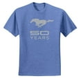 thumbnail image 2 of Wild Bobby, Ford Mustang Logo 50 Years Vintage Emblem, Cars and Trucks, Men Graphic Tee, Vintage Heather Blue, 5X-Large, 2 of 4