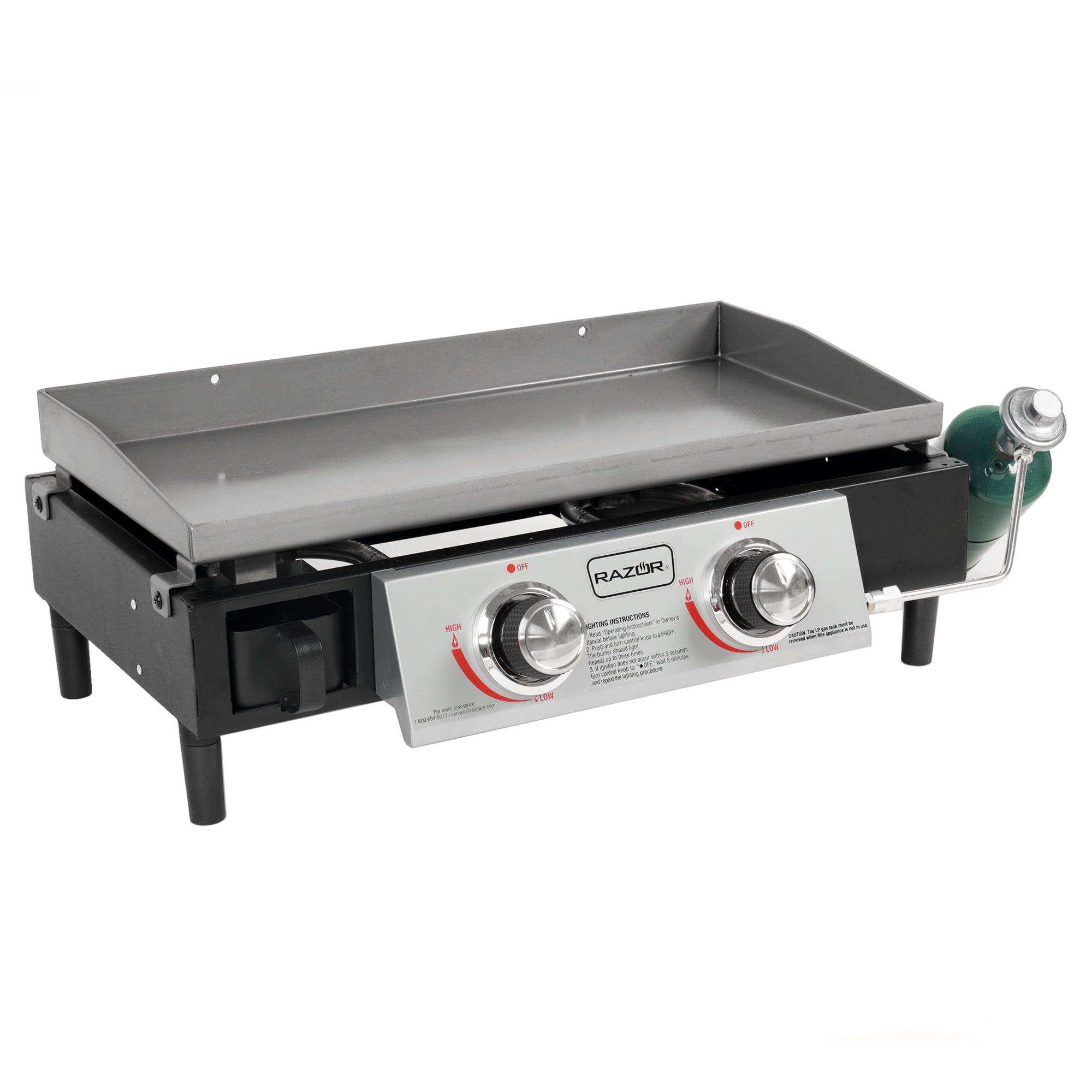 2 burner cooktop griddle