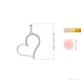 thumbnail image 3 of ANGARA Natural Diamond Tilted Heart Dangle Pendant in 14K White Gold for Women (Size-1.15mm| Color-K| Clarity-I3) | April Birthstone, Anniversary, Jewelry Gift for Women | Natural Diamond Necklace, 3 of 7