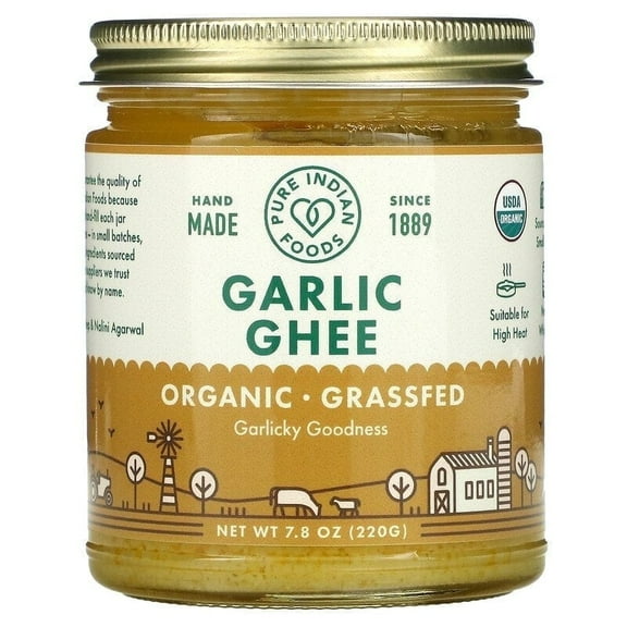 Pure Indian Foods, Organic Garlic Ghee, 7.8 oz