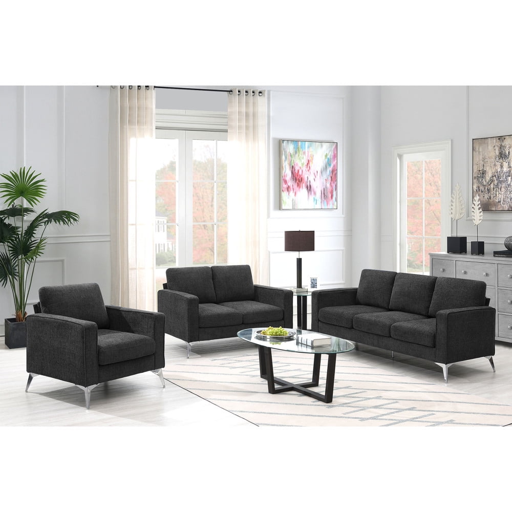 Living Room Furniture Set, 3pcs Living Room Sectional Sofa Couch for