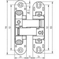thumbnail image 4 of Invisible Hinge For Doors, Set Of 2 Invisible Hinges,40 Kg Load, 180 Opening, Zamak, 4 of 4