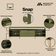 thumbnail image 4 of DUMBO 85" Mid-Century Modern TV Stand with 6 Shelves & 2 Drawers in Olive Green, 4 of 12