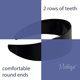 thumbnail image 3 of Accessories Hard Plastic Headband With Teeth Women And Girls Wide Hair Band (black), 3 of 3