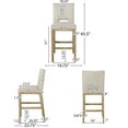 thumbnail image 4 of Kiara Contemporary Fabric Upholstered 31 Inch Barstools, Set of 2, Wheat and Weathered Natural, 4 of 8