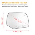 thumbnail image 3 of Unique Bargains 1 Pcs Car Rearview Right Side Heated Mirror Glass Replacement W / Backing Plate for Ford Escape 2008-2012, 3 of 7