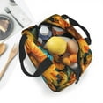 thumbnail image 5 of Easygdp Deep Yellow Colorful Sunflower Premium Insulated Lunch Bag - Waterproof Oxford Cloth, Aluminum Foil Lining, Large Capacity, Front Pocket, Unisex for Work, School, Outdoor Activities, Picnics, 5 of 5