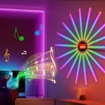 thumbnail image 4 of Luces Led De Fuegos Artificiales, Luces De Cuerda De Control De Sonido De Sincronización De Música Que Cambian De Color, Luces De Música Para Bar, Escaleras, Fiesta, Decoración De Vacaciones Yuarrent HA044425-02, 4 of 6