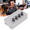 thumbnail image 3 of Ultra Compact Headphone Amplifier, 4 Channel Stereo 100-240V Headphone Accessories Portable Metal  for Stage EU Plug,US Plug, 3 of 7