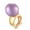 Purple, variant on Gold Adjustable Cocktail Pearl Ring Woman's Costume Hip Hop Night Out Party Jewelry