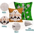 thumbnail image 4 of Set of 4 Halloween Skeleton Boo Cushion Covers, 18" x 18" Sofa Decorative Pillow Case, Halloween Decoration, Indoor Outdoor Decorative Pillow Case, 4 of 5