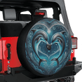 thumbnail image 3 of Lotusprinthandmade Valentine’s Gifts Sea Animal Dolphin Couple Spare Tire Cover With Backup Camera Hole 6 Sizes (33 in.), 3 of 7