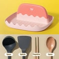 thumbnail image 4 of Soporte para utensilios, soporte para tapas, soporte para utensilios, soporte para cucharas de cocina, soporte para tapas, mantiene las encimeras de la cocina en orden(Rosa), 4 of 4