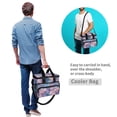 thumbnail image 4 of FORMRS Insulated Cooler Bag 24 Cans Capacity Soft Leakproof Lunch Box with Side Pockets, Pink Marble Pattern, 4 of 7