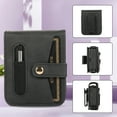 thumbnail image 5 of TECH CIRCLE Wallet Case for Samsung Galaxy Z Flip 5 Flexible Clip Card Slots Flip Case with Pen Stylus, Skin-Feel PU Leather Magnetic Snap Shockproof Full Protection Cover, Black, 5 of 10