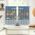 thumbnail image 5 of SPEKSEE Cartoon Kitchen Curtains - Modern Colorful Short Small Cafe Tier Curtains Decor Rod Pocket Window Drapes 2 Panels, 5 of 30