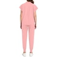 thumbnail image 4 of Trikvn Women's Jogger Scrub Sets Two-Piece Medical Uniform Short Sleeve Top and Drawstring Jogger Pants with Pockets Stretch Healthcare Workwear Active Suits, 4 of 6
