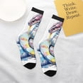 thumbnail image 4 of Uemuo Watercolor Snake Printed Kids Boys Socks Seamless Crew Socks Crazy Funny Athletic Sport Socks for Children, 4 of 5