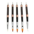 5pcs Nail Art Brushes Professional Nylon Bristles Double Ended Nail