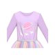 thumbnail image 4 of Unicorn Vestido para Niña Carrusel Color Arcoíris Falda de Tul Brillante Manga Larga 4 Años, 4 of 6