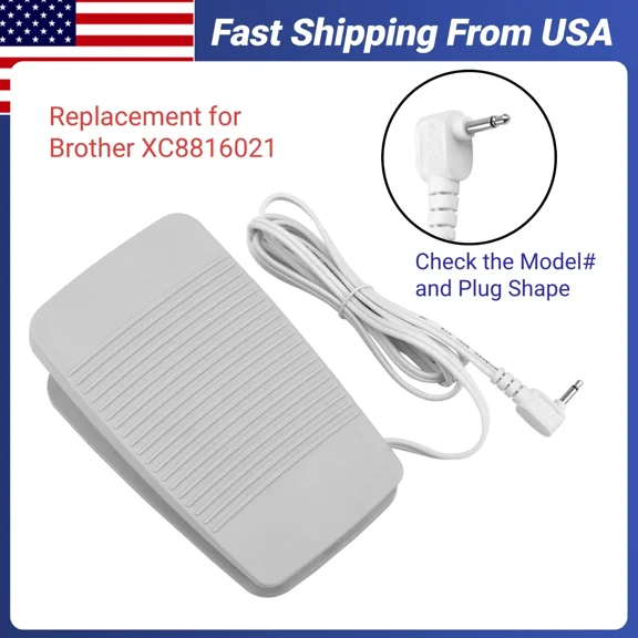Foot Pedal for Brother/Babylock Sewing Machine CE5000PRW CE5500 Foot Controller Pedal SE600 CS6000I with Cord Control FC-322 XC8816021 Brother Sewing Machine Pedal