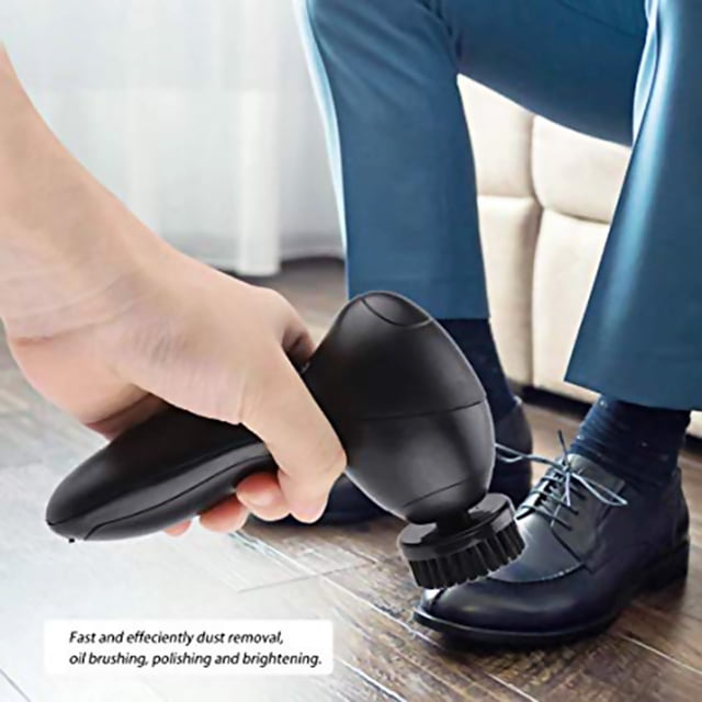 Pulidor de zapatos eléctrico portátil de mano, cepillo recargable para zapatos de cuero, cepillo para bolsa de cuero